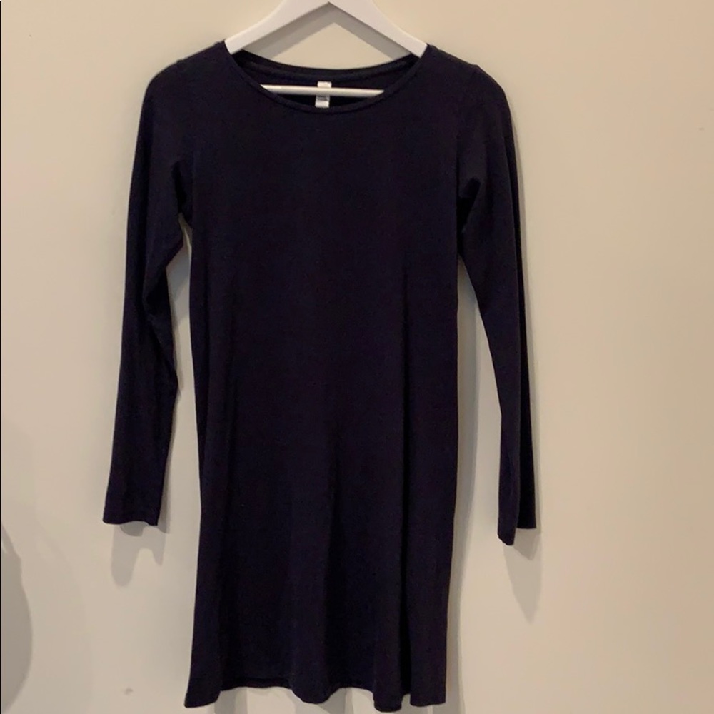 American Apparel classic l/s t-shirt dress in Navy